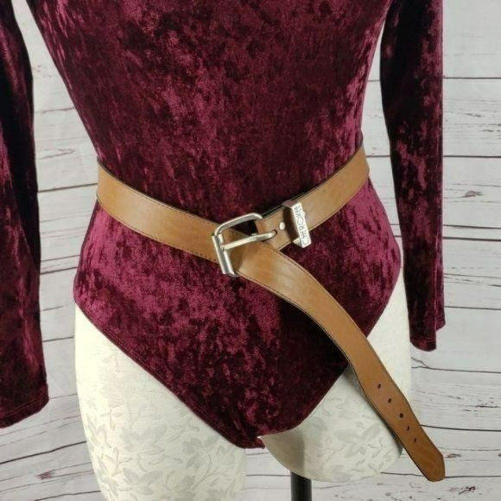 Cherokee Tan Silver Buckle belt